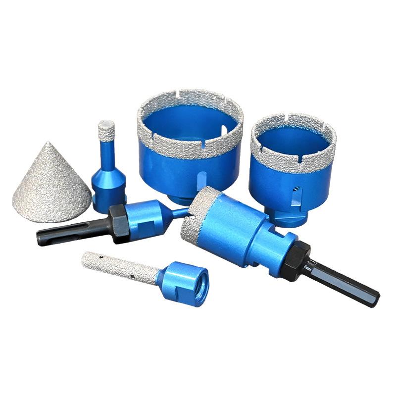 12Pcs 5/8-11 Thread Diamond Hole Saw Kit with Metal Cutter Aluminum Case Wear-resistant Easy Drilling