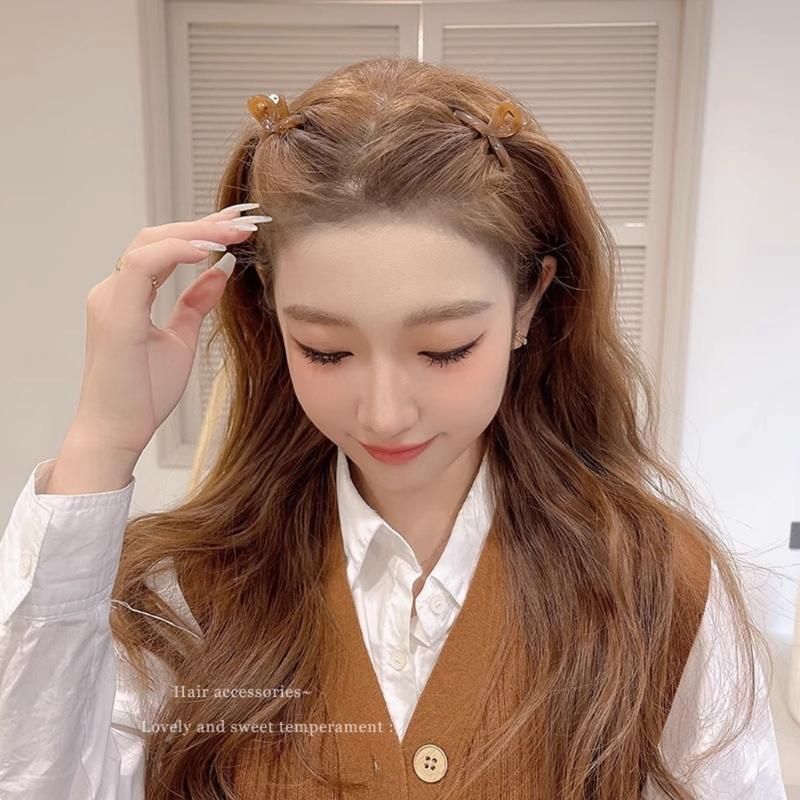 4pcs 4.5CM Jelly Translucent Mini Hair Claw Clip For Half Updos Strong Grip Plastic Hair Accessories Cute Pastel Colors