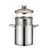 Small Stainless Steel Pot with Fry Basket Perfect for Wontons Meat and More Rust Resistant and Long Lasting
