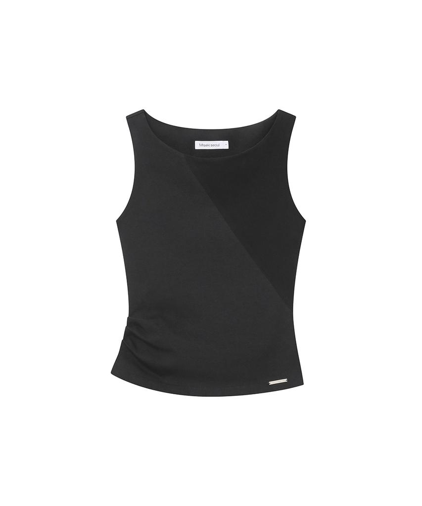 MISEKI SEOUL Micro Cardigan Layered Top Black