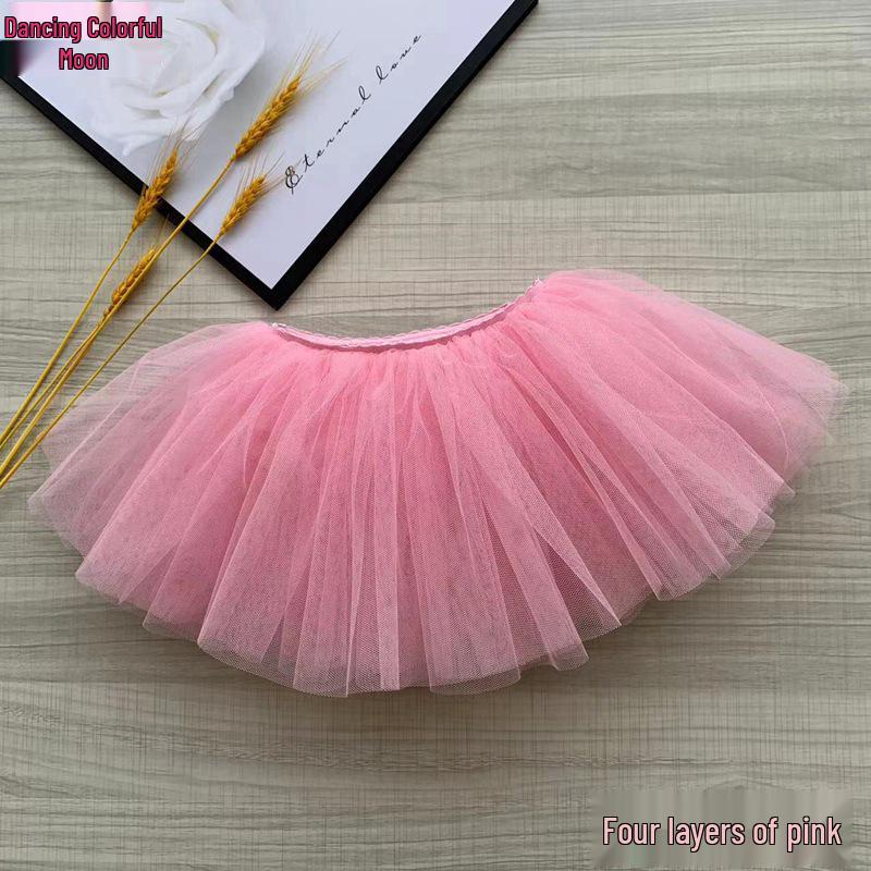 Children's Four-Layer Ballet Tulle Petticoat for Dance Performances