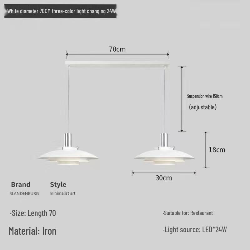 Adjustable Retractable Nordic Pendant Light - Creative Bar Island Flying Saucer Design