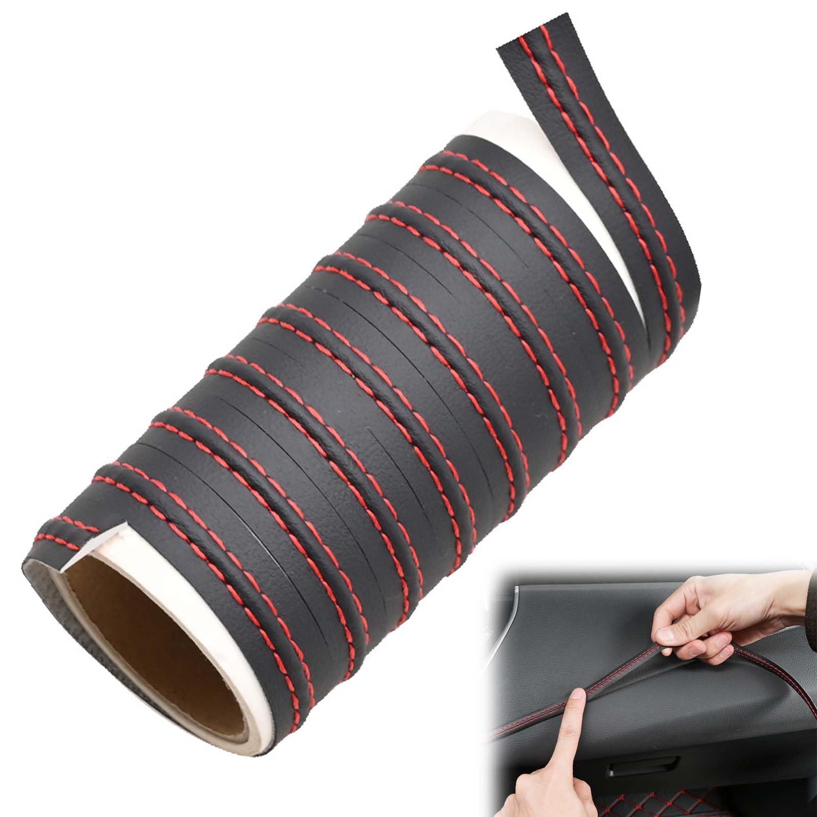 

Car Interior Custom Double Stitched Tape for Car Interior Leather Double Stitched Tape 2m красный
