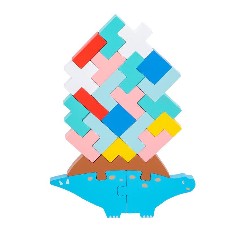

Wooden Young Children S Camels Stacked High Stacked Music Color Cognition Three-Dimensional Russian Puzzle Building Block