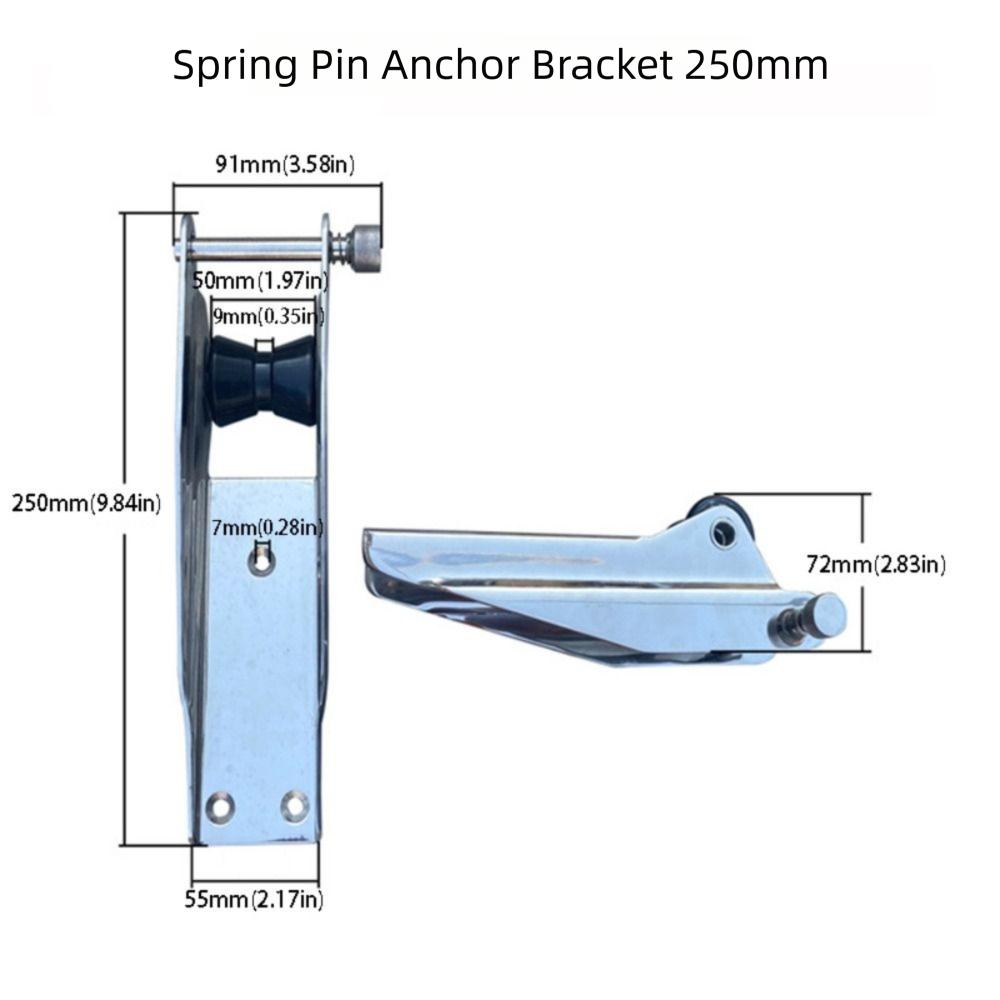 Heavy Duty Bow Roller Stainless Steel 316 Marine Roller Upgrade Bracket Bubber Rollers  Marine Use