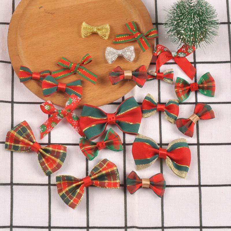 Christmas Bowknot Flower Hair Clip & DIY Gift Box Decoration