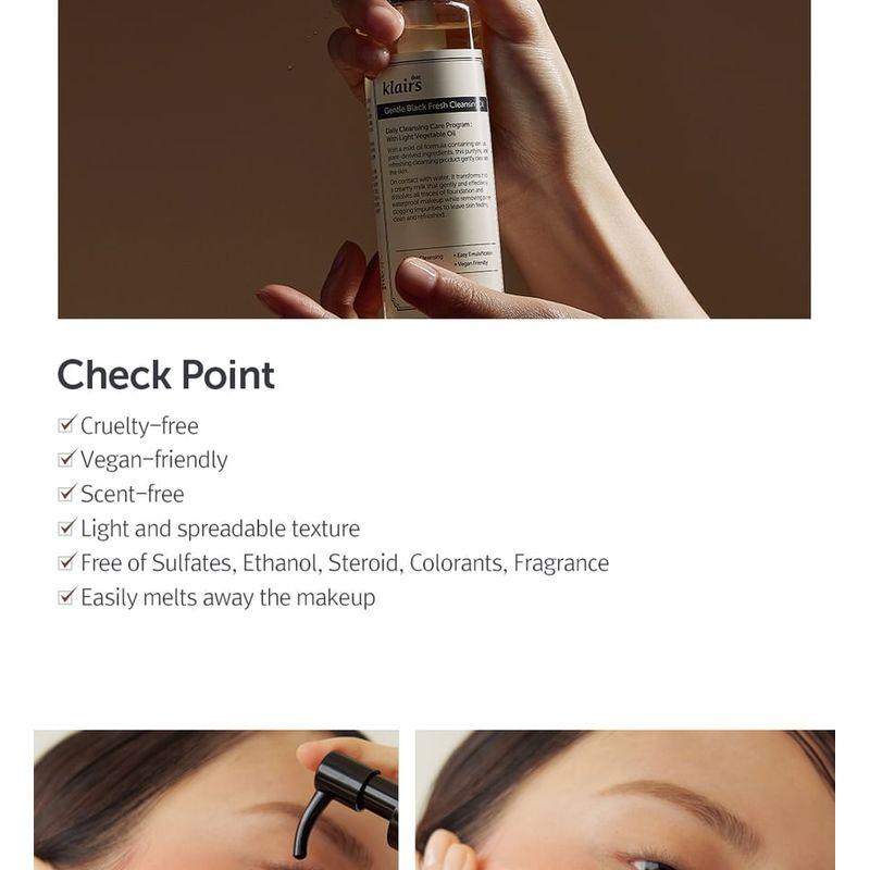 dear, klairs Sanftes schwarzes frisches Reinigungsöl