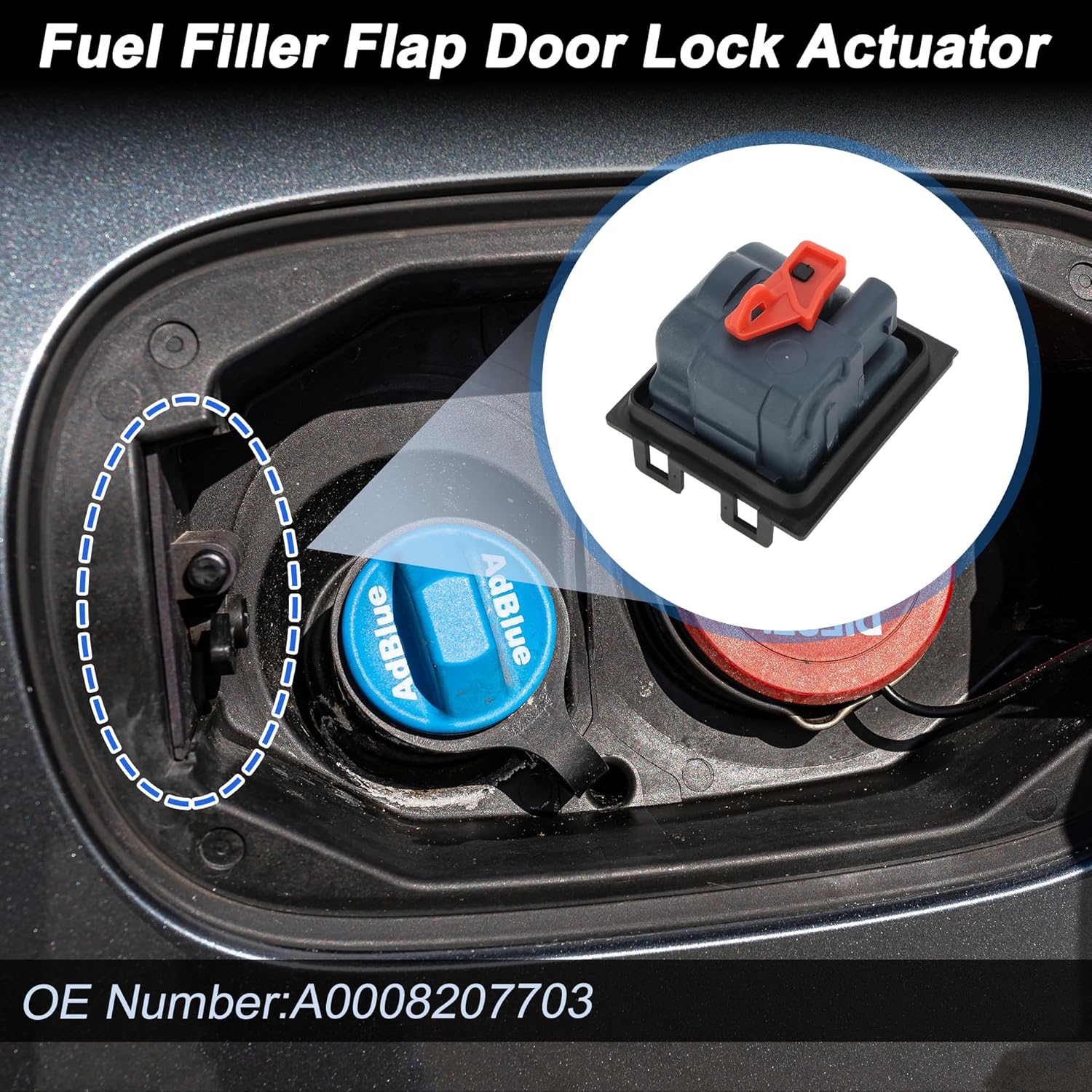 

No.A0008207703 Fuel Filler Flap Door Latch Lock Actuator Motor for Mercedes-Benz C350e 2016-2018 for Mercedes-Benz GLC300 2016-2022 1 Pc