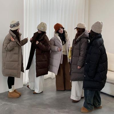 Winter Verdickter Warmer Damen Abnehmbarer Baumwollmantel Lockerer Pufferjacke Mittellang Mode