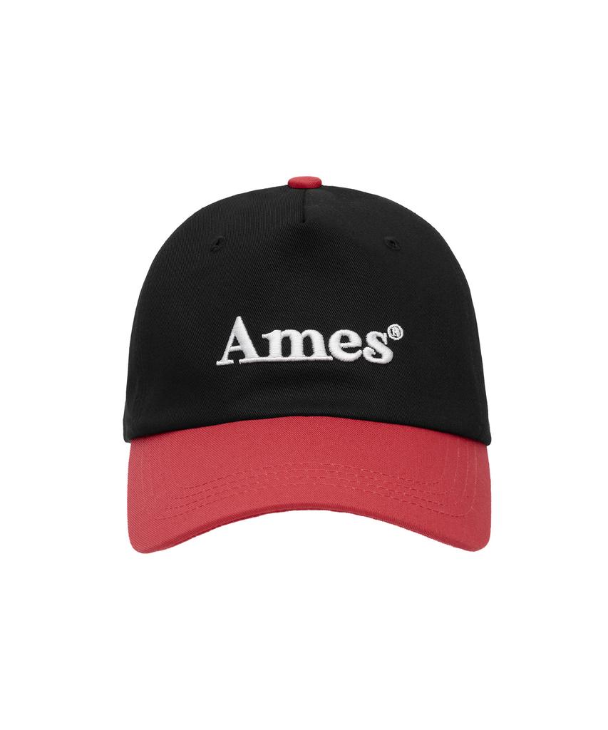 AMES-WORLDWIDE Basic Logo Twotone Ball Cap Black (Am2Esuab22A)