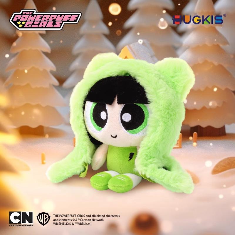 HUGKIS Plyšový přívěsek na klíče - Holky z mrakodrapu - Bublinka & Květinka Panenka Přívěsek Dárek