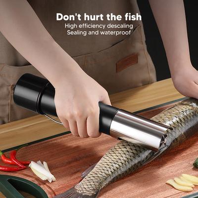 Electric Fish Scaler Set Automatic Powerful Fish Scales Scraper Remover Seafood Cleaning Tool for Home Electric Fish Scaler Set