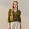 Slim U Neck Rib Knit Basic