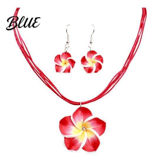 Easy Wear Flower Jewelry 2Pcs/Set Lightweight Floral Set Polymer Clay