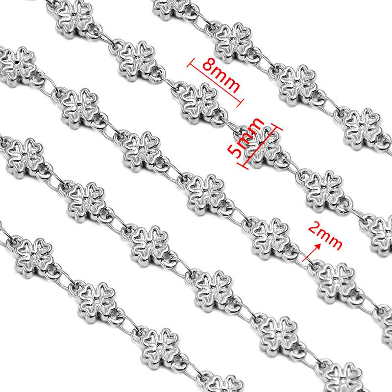 18K Gold Plated Stainless Steel Heart, Butterfly, Four-Leaf Clover, Shell Chain Bracelet/Necklace, 50cm.