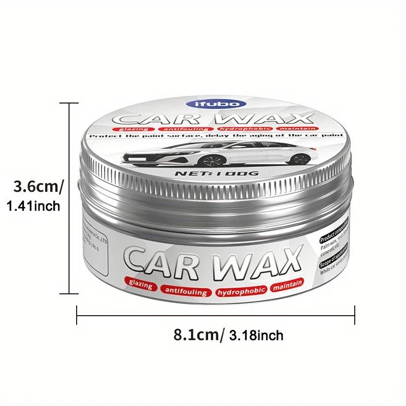 100g Premium White Car Wax - Scratch Repair and Polishing Paste for Long-lasting Shine and Protection for All White Vehicles