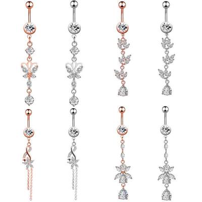Exquisiter Zirkon Bauchnabelring - Kreativer Piercingschmuck