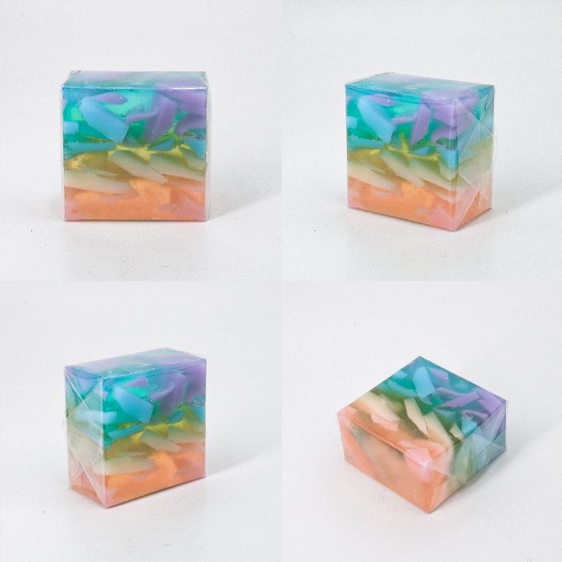Colorful Jelly Handmade Lavender Soap: Oil-Control, Moisturizing Facial Cleanser and Essential Oil Shower Soap