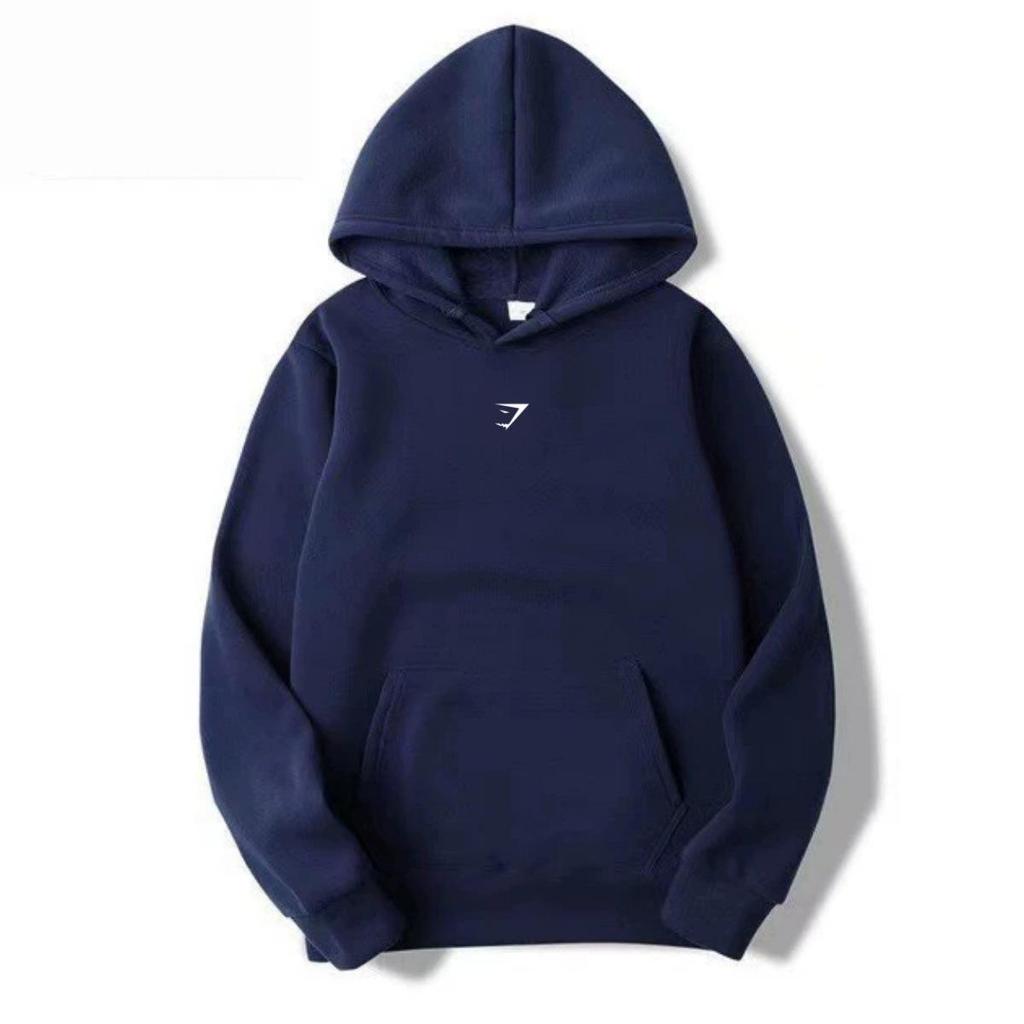 Gymshark Shark Hoodie: Warm, Casual, Loose-Fit, Brushed, Drop Shoulder, Autumn/Winter.