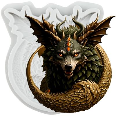 Dragon Silicone Mold Dragon and Wolf Head Fondant Molds Cake Decorating Tools Cupcake Topper Candy Sugar Craft Gum Paste Polymer Clay