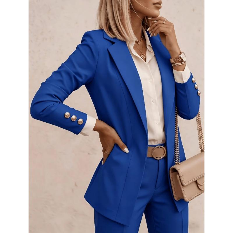 All Colors Sizes Casual Fashion Lapel Long Sleeve Blazer For Women