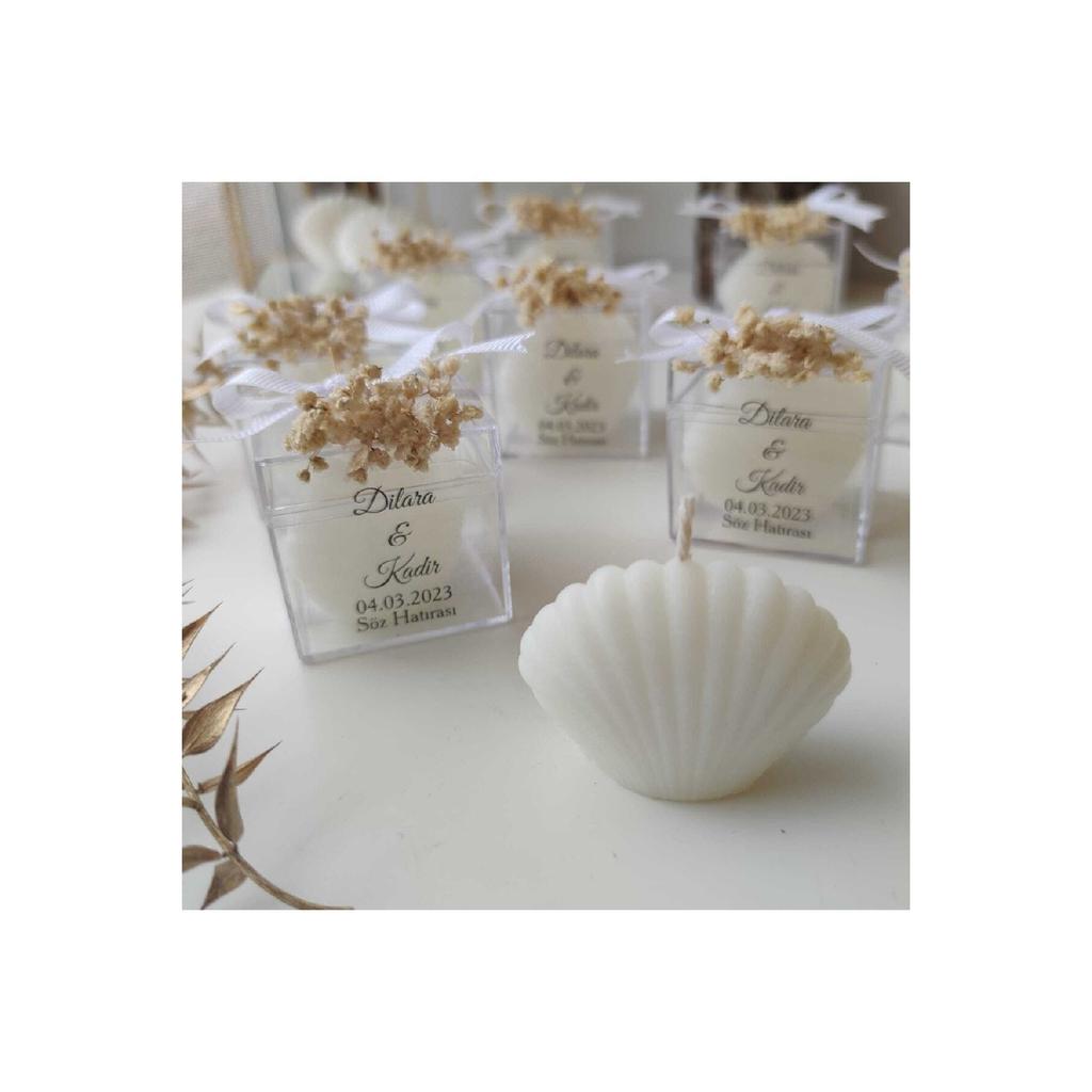 Florale Austern-Geschenkkerze, Hochzeit, Verlobungsversprechen, Mevlut, 15 Stück