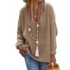 Herbst und Winter Damen Pullover Strickwaren V-Ausschnitt Langarm Strickoberteile Pullover