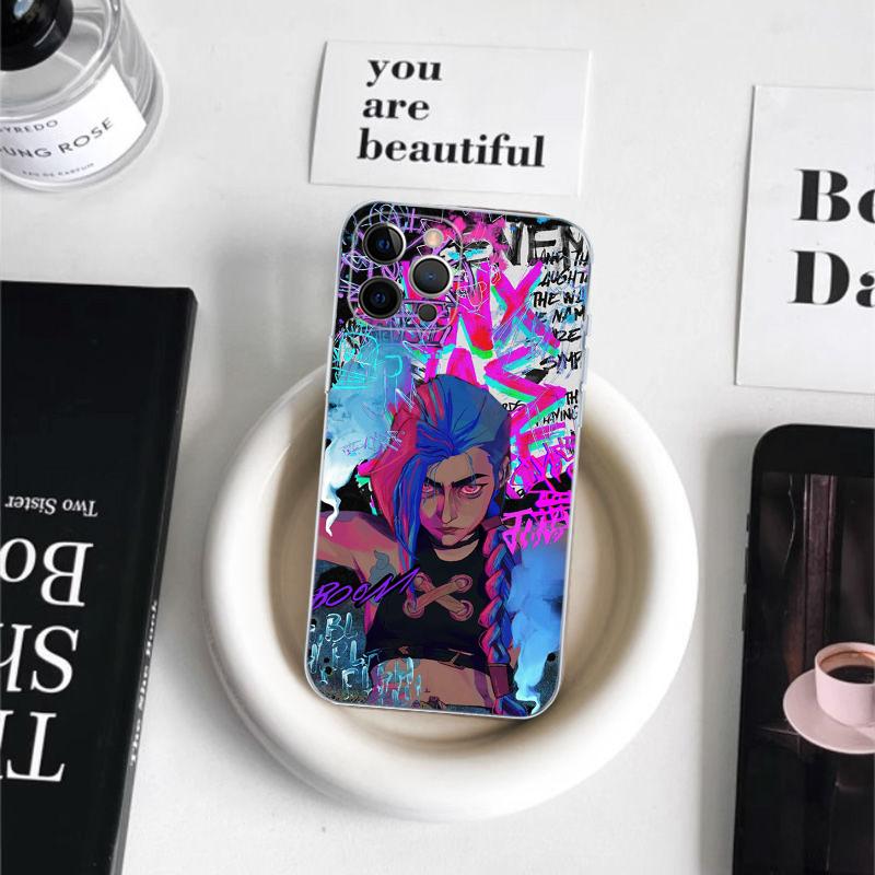 

Anime Arcane Jinx-Vi Phone Case For iPhone 16 15 14 11 12 13 Mini Pro XS Max Cover 6 7 8 Plus X Funda Shell iPhone 12