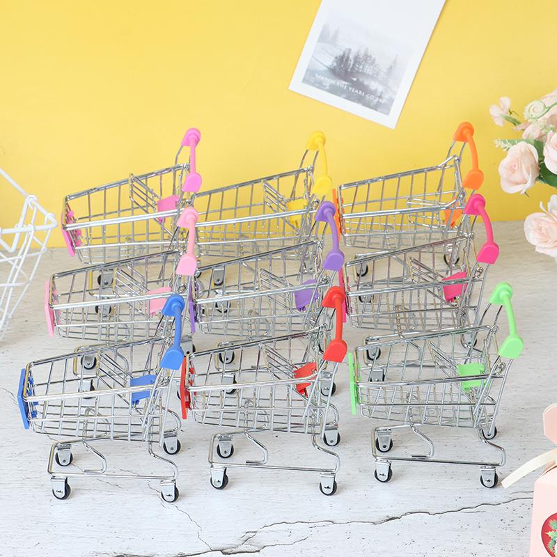 1 Pcs Mini Shopping Cart Supermarket Handcart Shopping Cart Storage Toy