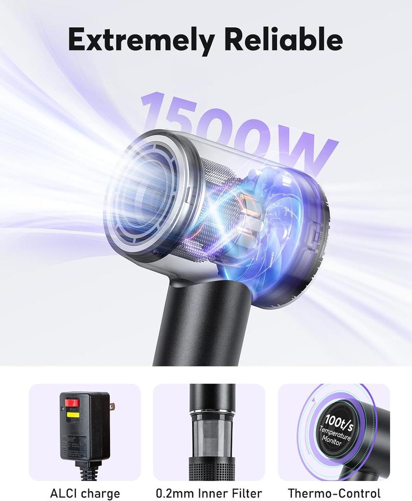 Leafless High Speed Hair Dryer 110000 Rpm Quick Dry Personal Hair Care Styling Negative Ion Constant Anion Electric Hairdryer