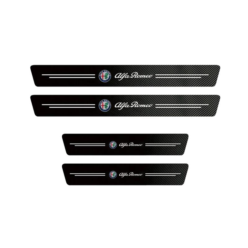 For Alfa Romeo 2026 Hot Sticker Carbon Fiber Car Door Threshold Protector Stickers Waterproof For Alfa Romeo 4C 159 166 Spider G