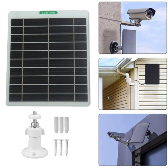 Solar Panels IP65 Waterproof U-Shaped Design 5V/5W Output Solar Charger for Ring Video Doorbell 4/3/3 Plus/2