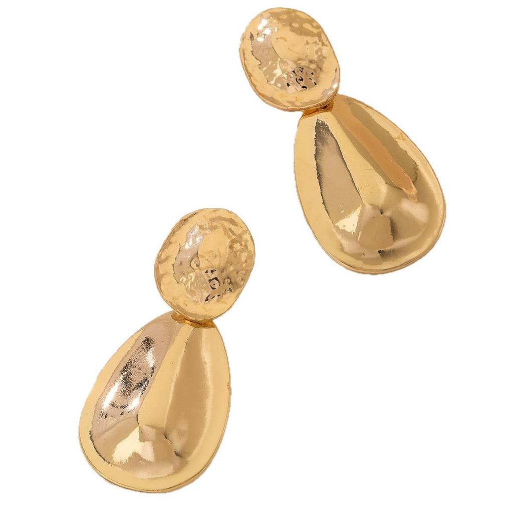 High-End European & American Water Drop Glossy Earrings: Exaggerated Style for Versatile Women's Party Looks