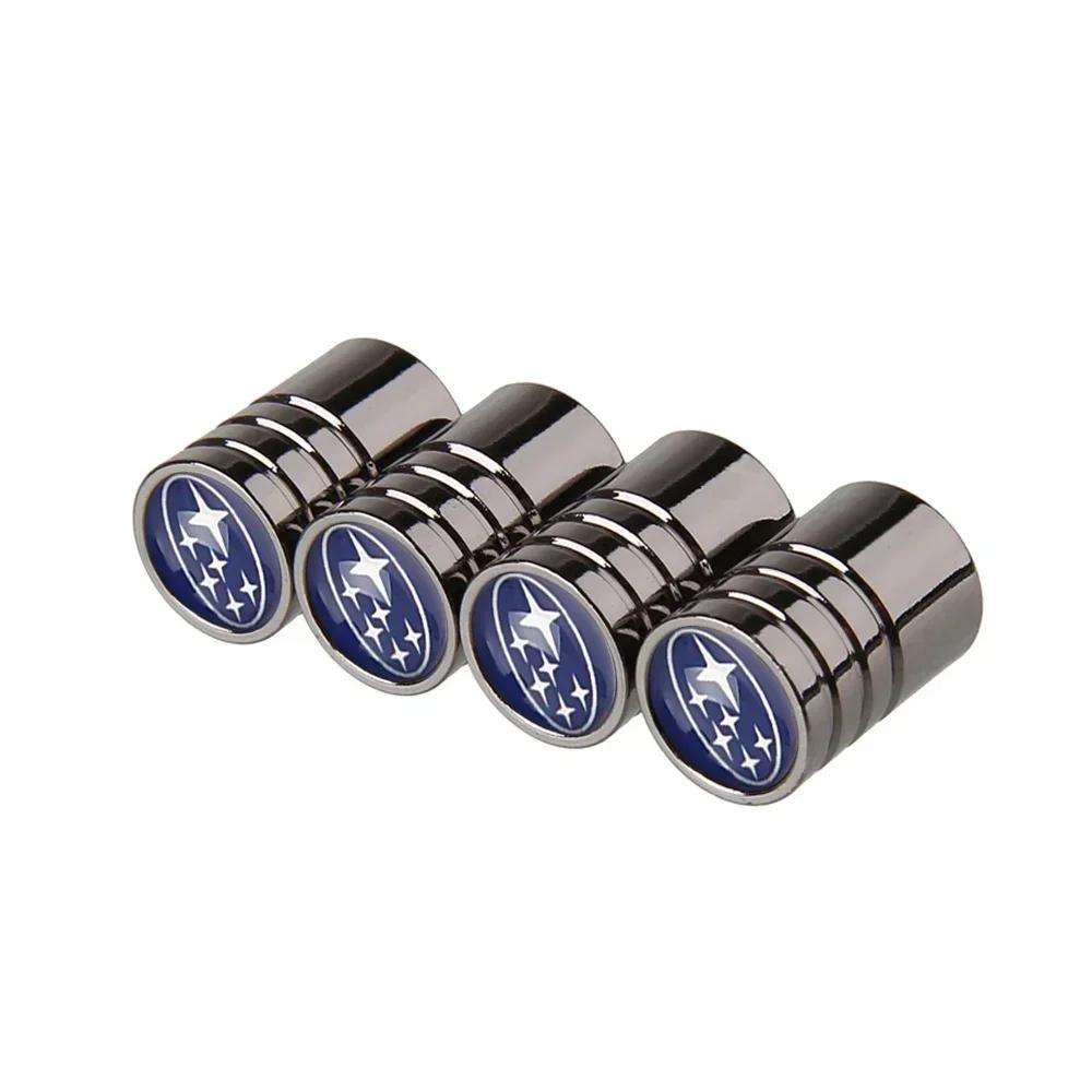 4PCS Alloy Car Tire Valve Caps Tyre Wheel Air Cover for Subaru Forester Ascent BRZ Crosstrek Exiga Legacy Levorg Outback Tribeca Z15