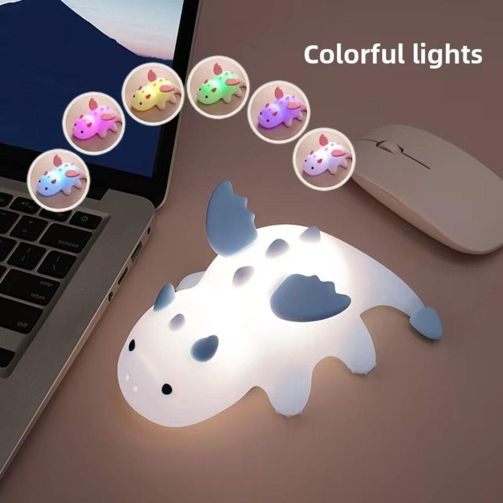 7 Colors Dragon Night Light Timer Function Magnetic Base Rechargeable Night Light 3 Modes Touch Sensor Bedside Lamp Room