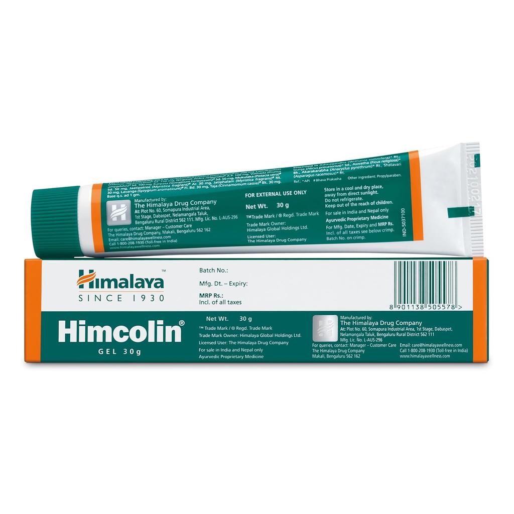 Himalaya Himcolin Gel 30g Herbal Intimacy Confidence Gel for Men, Personal Wellness Support, Gentle Daily Care Topical Herbal Formulation