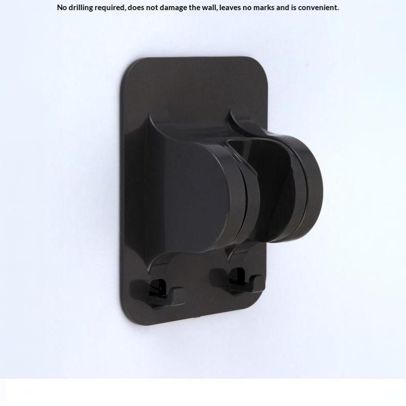 Wall Mount Shower Head Holder Strong Adhesive Residue Free Removable Waterproof ABS Bracket for Bathroom Use