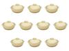 Set of 10 Brown 4 Pots X X Earthenware Banko Direct Setomonohonpo No. [14.7 13 8cm] Single-Serving Pots, Ware, Fire,