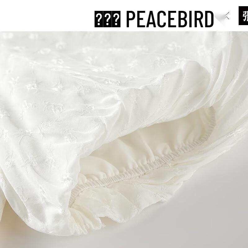 PEACEBIRD Women's Square Neck Puff Sleeve Dress