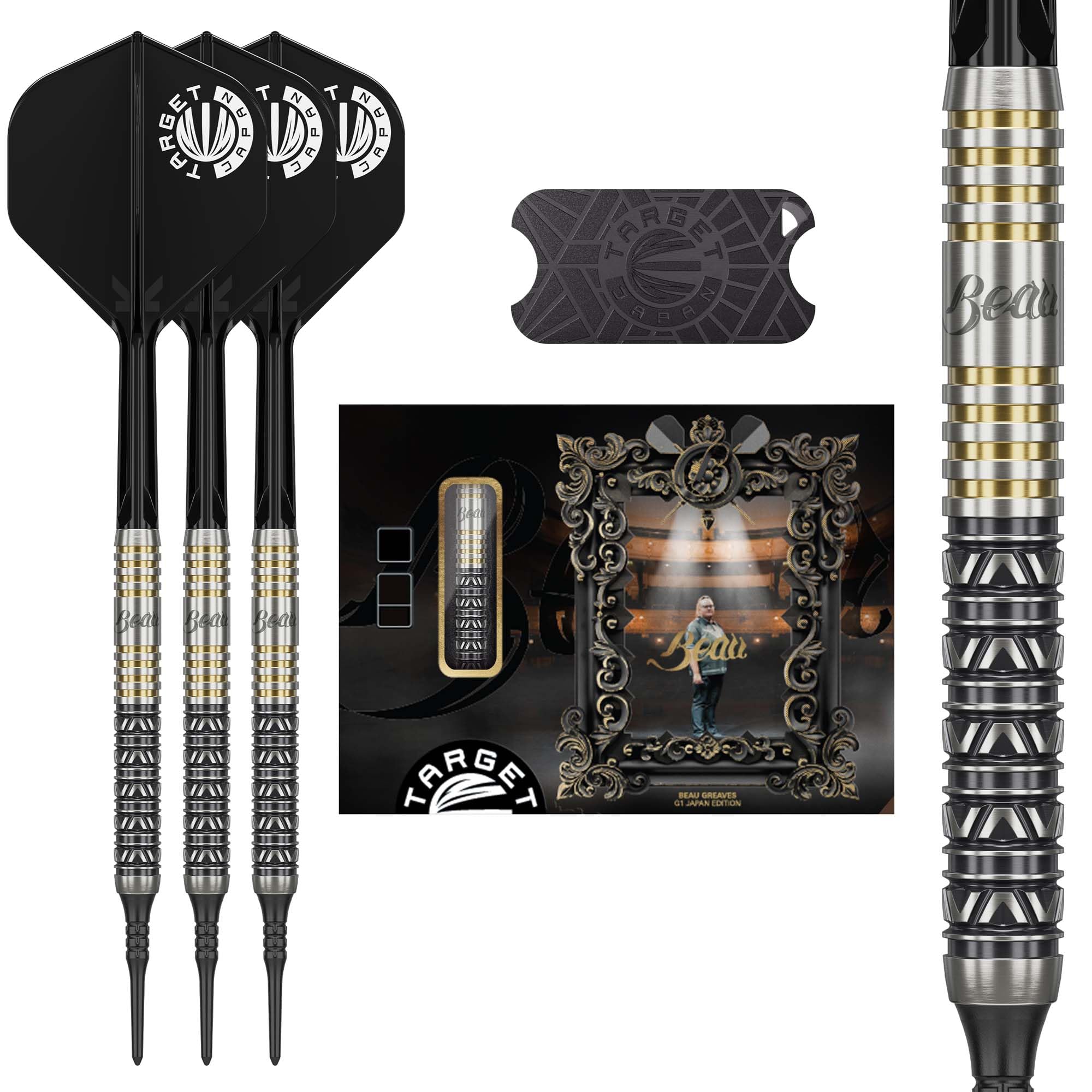 Target BEAU GREAVES JAPAN EDITION 90% Tungsten K-Flex 2BA Soft Tip Darts 21.0g