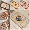 New 40*60cm Diatom Mud Mat Cartoon Design Woven Texture Puppy Mat Quick-Dry Feature Cute Pattern Non-Slip Rug Bathroom Use