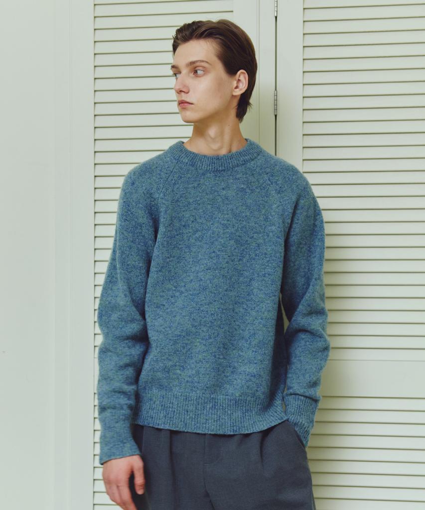 KNITTED Shaggy Dog 100% Wool Round Knit Aurora