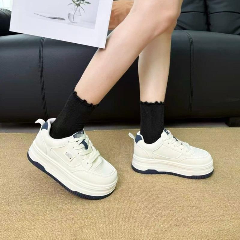 

Little white shoes women s autumn new thick-soled heightening casual shoes versatile women s shoes white shoes board shoes 35