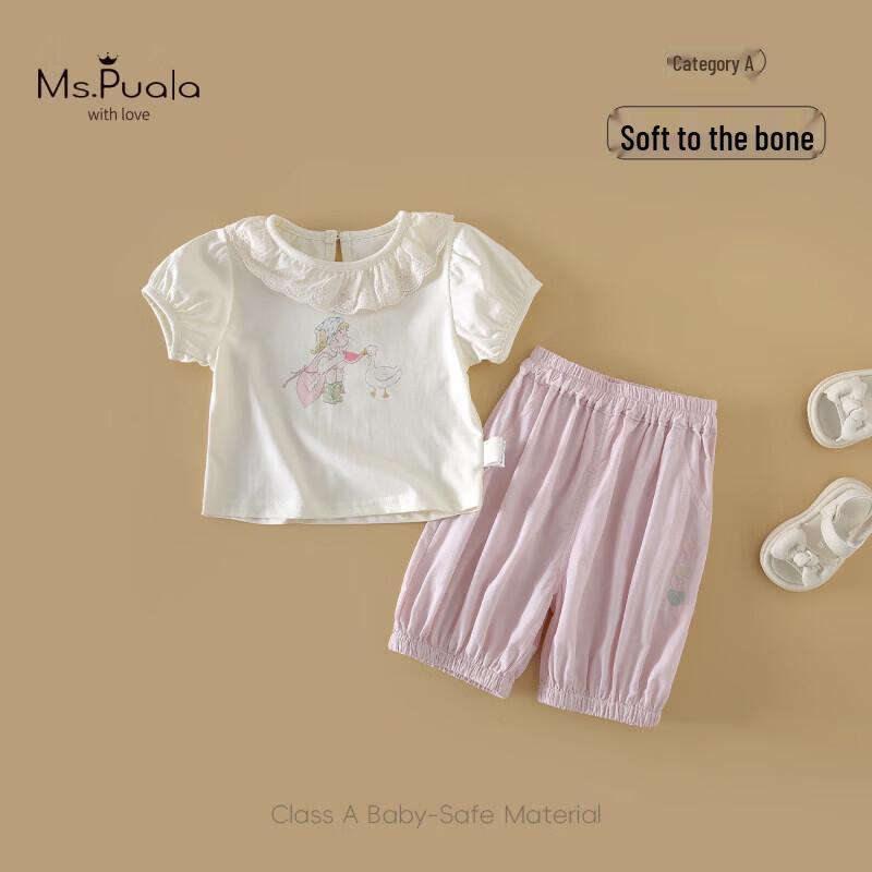 

MS.PUALA Baby Girl Summer Cotton T-shirt & Shorts Set 80 cm