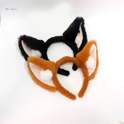 Handmade Puppy Ear Headband Puppy Girls Cosplay Accessories Ears Fursuit Masquerade Halloween Cosplay Party