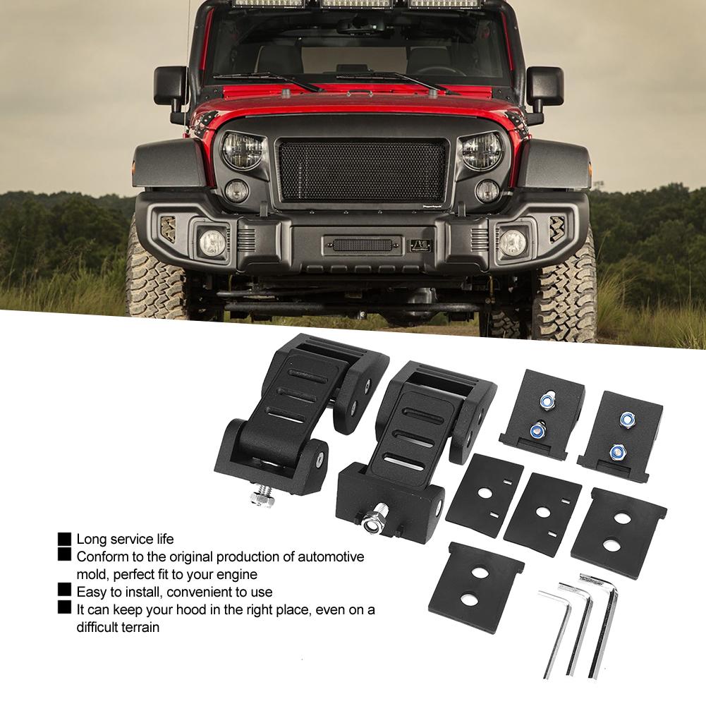 2pcs Engine Hood Latch Locking Cover Catch Buckle Fits for Jeep Wrangler JK 2007 2017