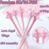 20/36pcs 0.5mm Pink White Angel Wings Heart Shape Black Neutral Pen School Season Stationery Office Writing Tools Supplies