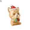 Puntos Home Christmas Cartoon Santa Elephant Resin Miniature Figurine Ornament Decor