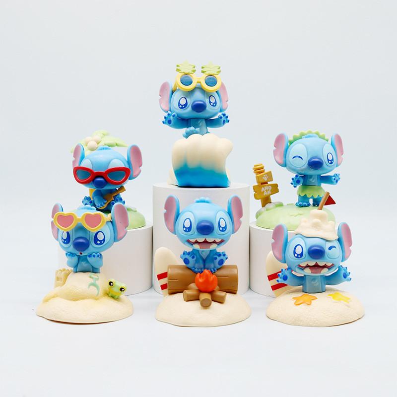 Pvc Beach Stitch Action Figures Model Toy Tabletop Decoration Cute Kids Gifts