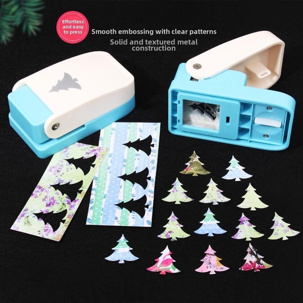 Large Size Stamp Border Punch DIY Christmas Tree Hole Punch Toothed Puncher Embosser  for Card